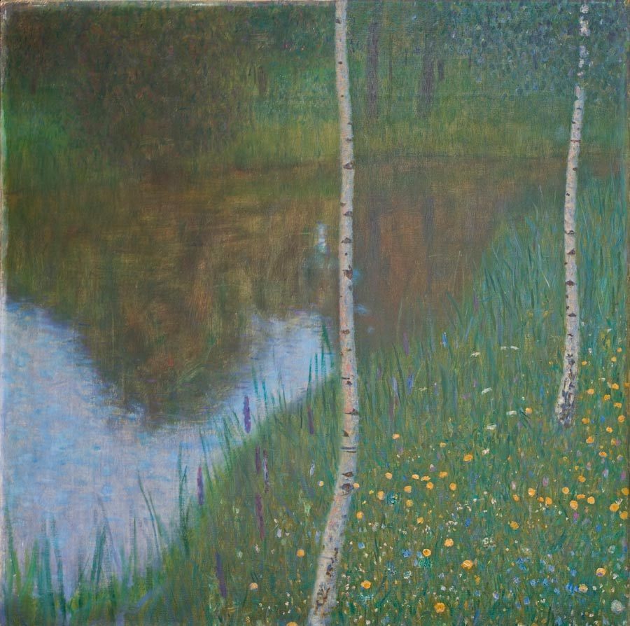 Gustav Klimt - Lakeside with Birch Trees 1901